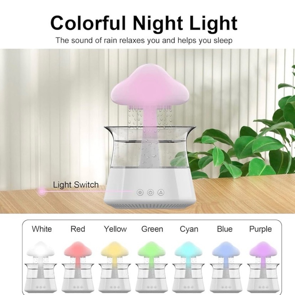 NWT Aroma Diffuser Cloud Rain Humidifier - Picture 3 of 7